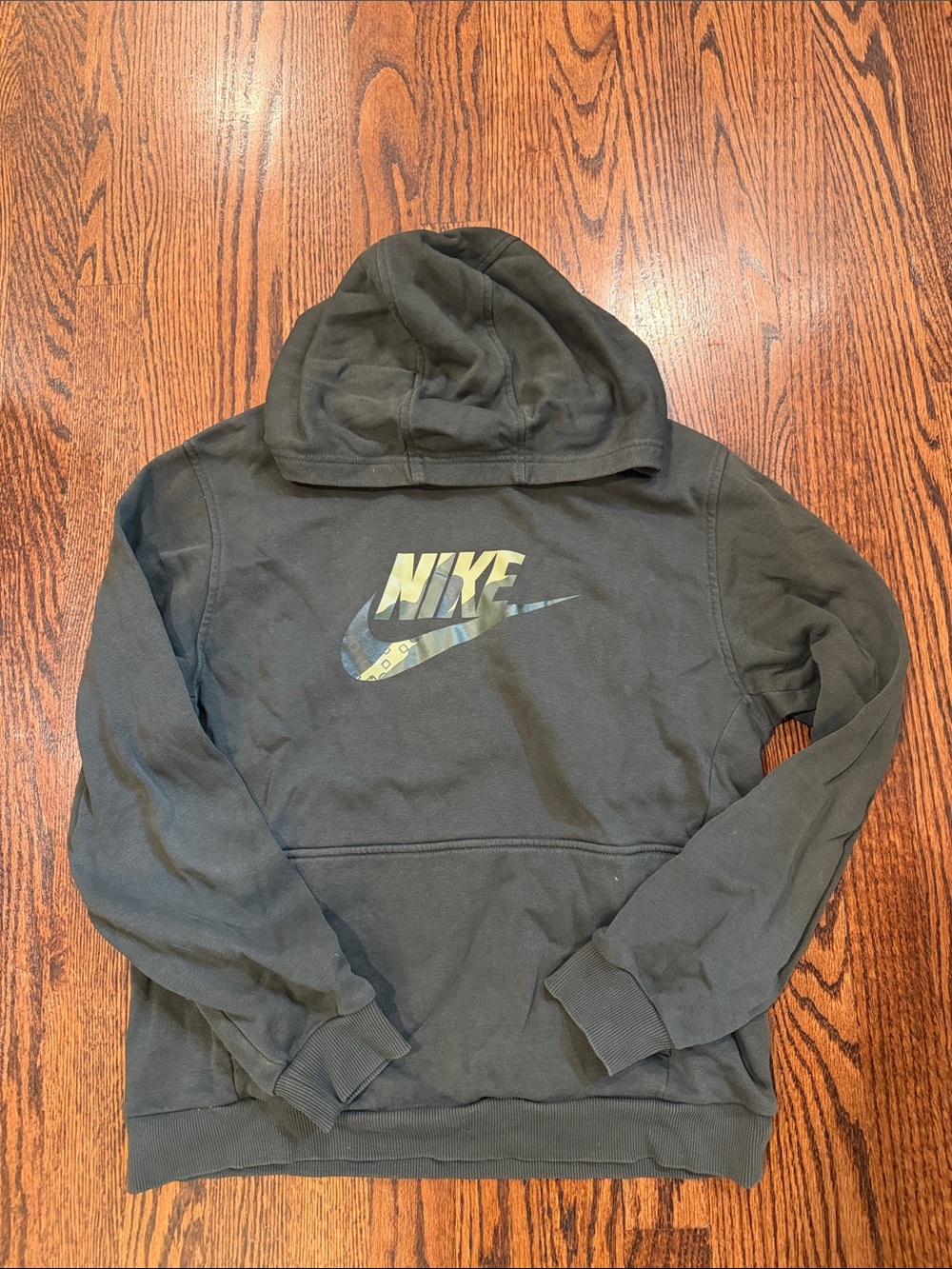 Nike Boys Olive Hoodie with Logo